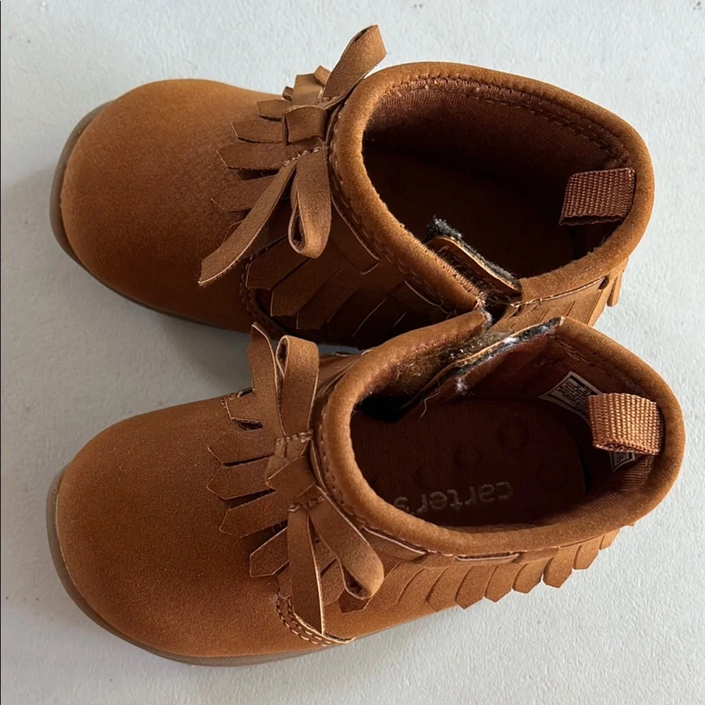 Carters Brown Kids Moccasin Shoes toddler 2.5‎